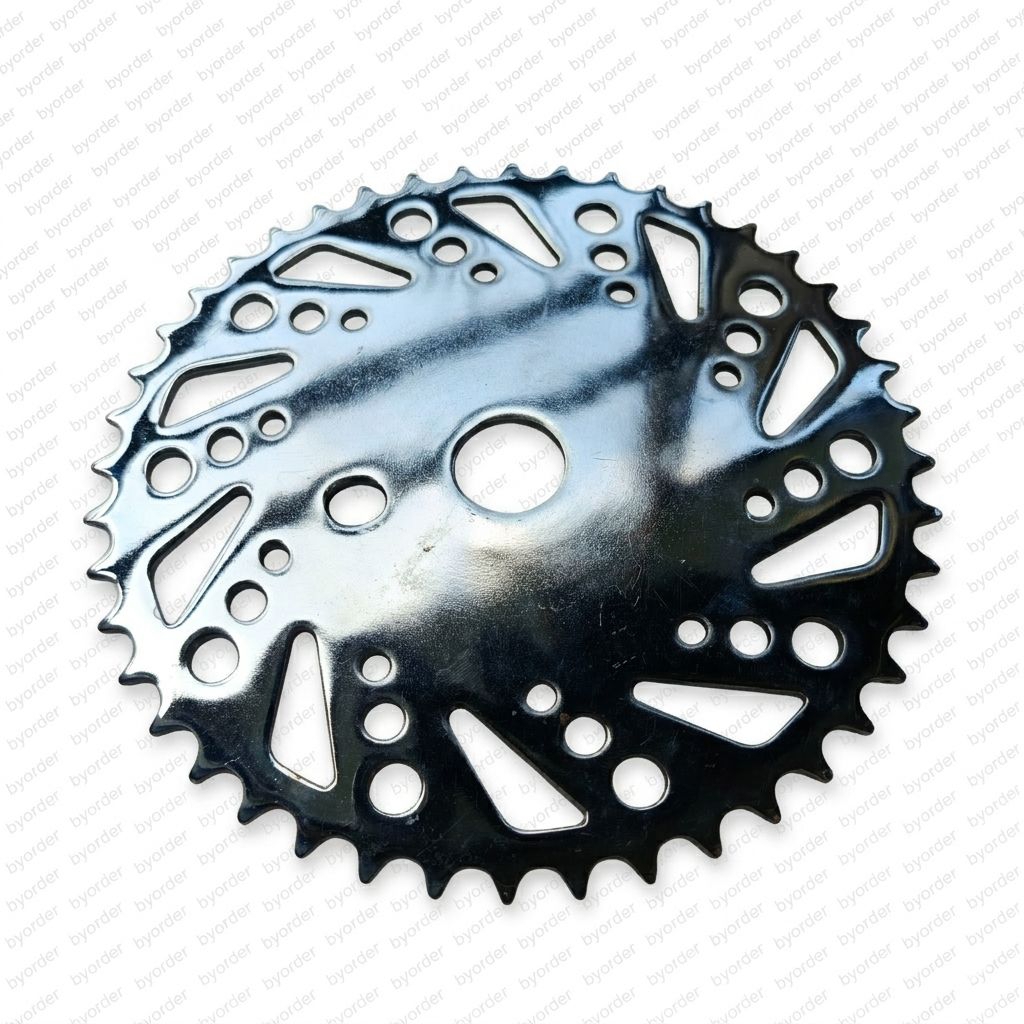CHAINRING BMX PRO RACING 44T STEEL CHROME TAIWAN OSBMX FIT FOR MONGOOSE GT HARO DIAMOND BACK SKYWAY 