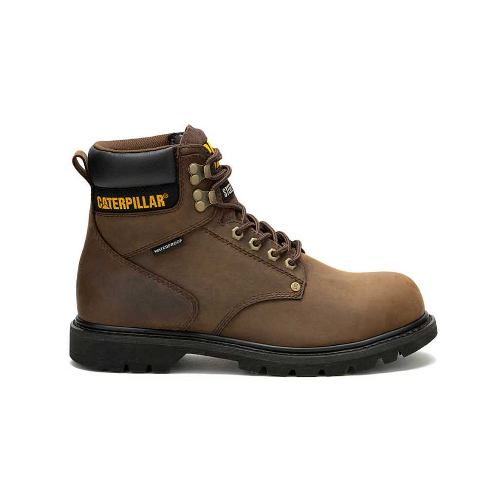 Second Shift WP ST Dark Brown, Caterpillar Safety Shoes
