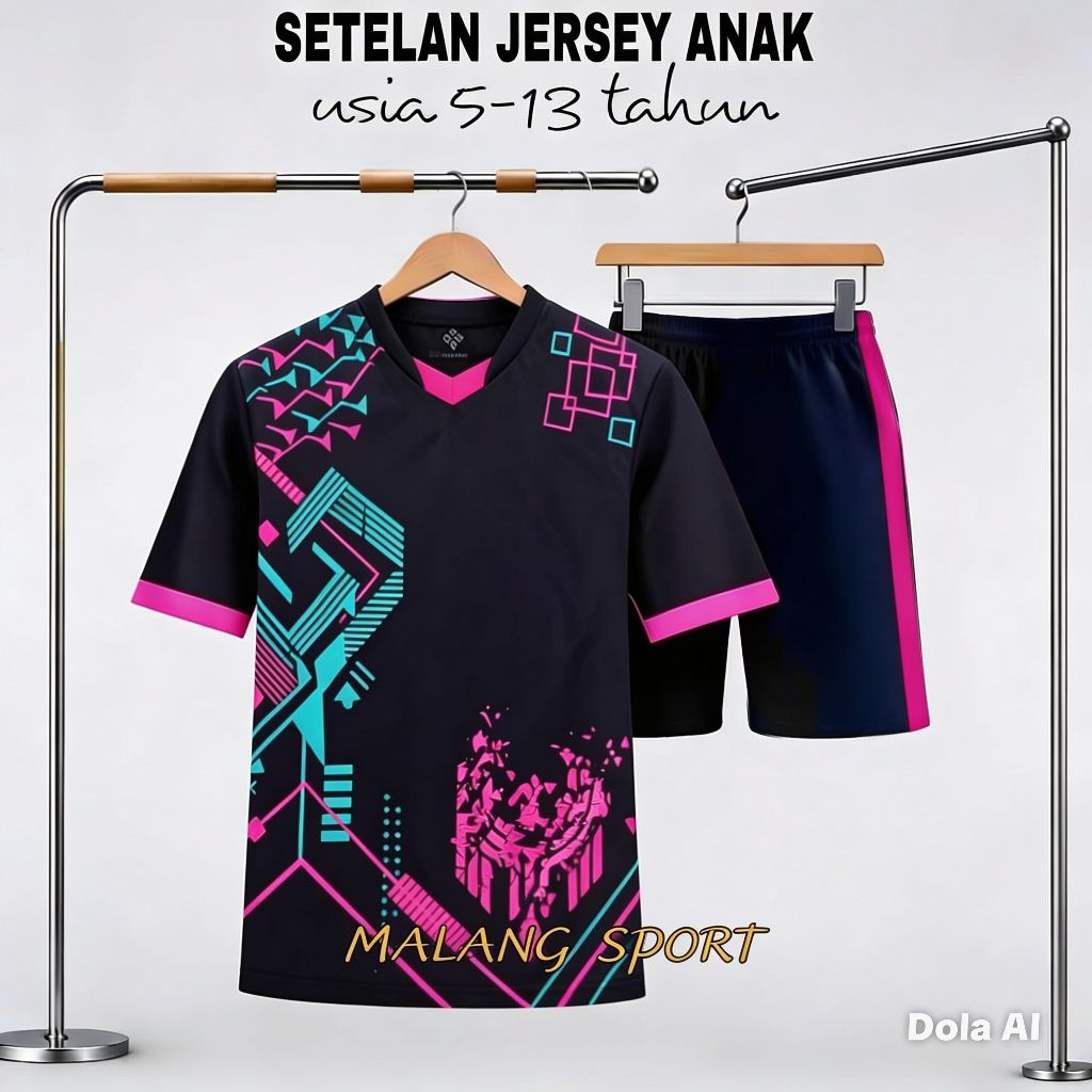 Terbaru stelan jersy bola anak baju bola futsal Voli SSB junior putra putri seet baju celana