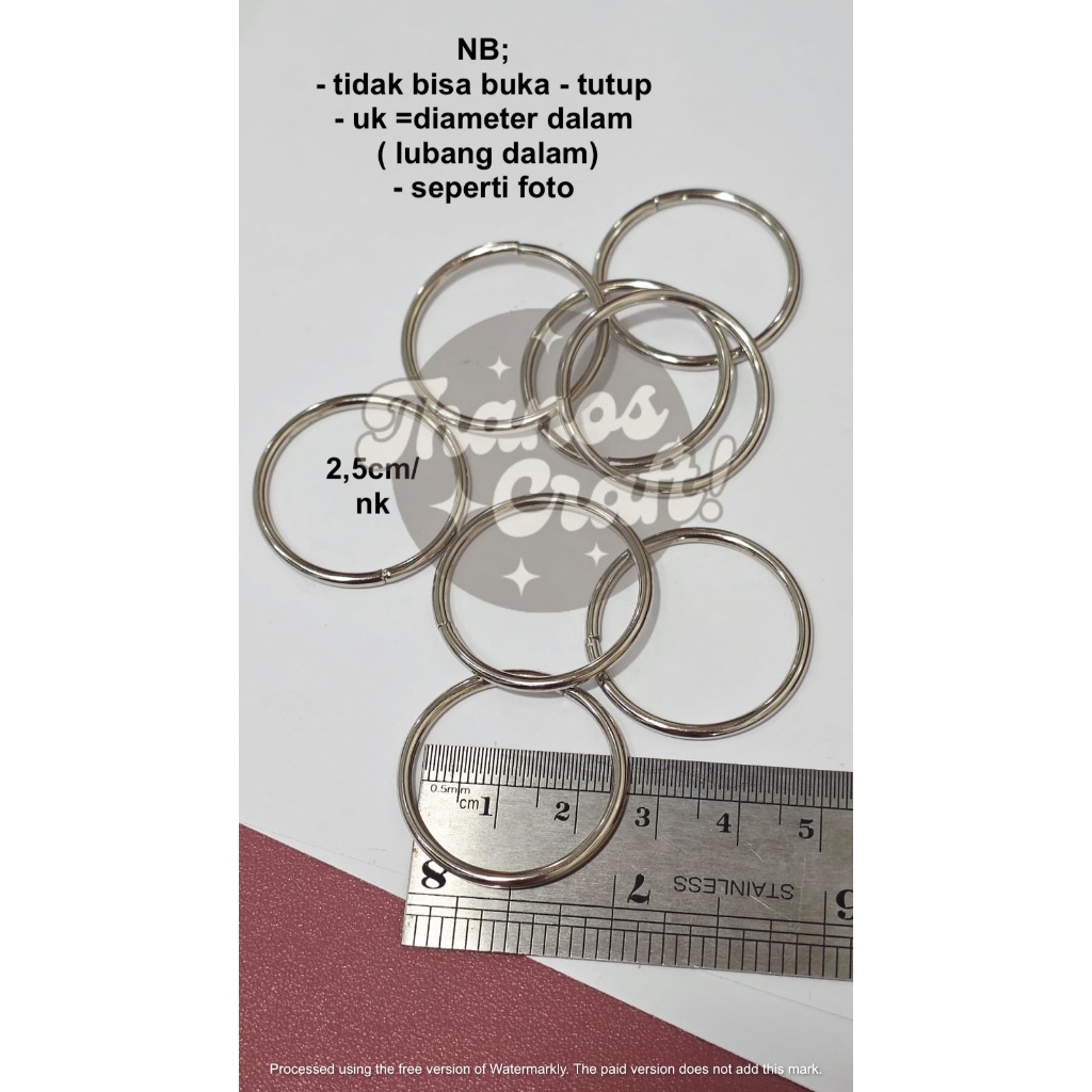 GROSIR / RING O  KAWAT /RING BULAT TAS KAWAT 2CM sd 3 CM / LUSIN