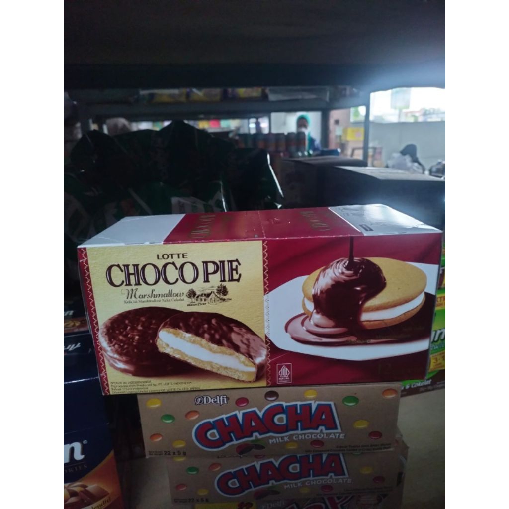 BISKUIT CHOCO PIE COKLAT (1 dus isi 12 Bks)