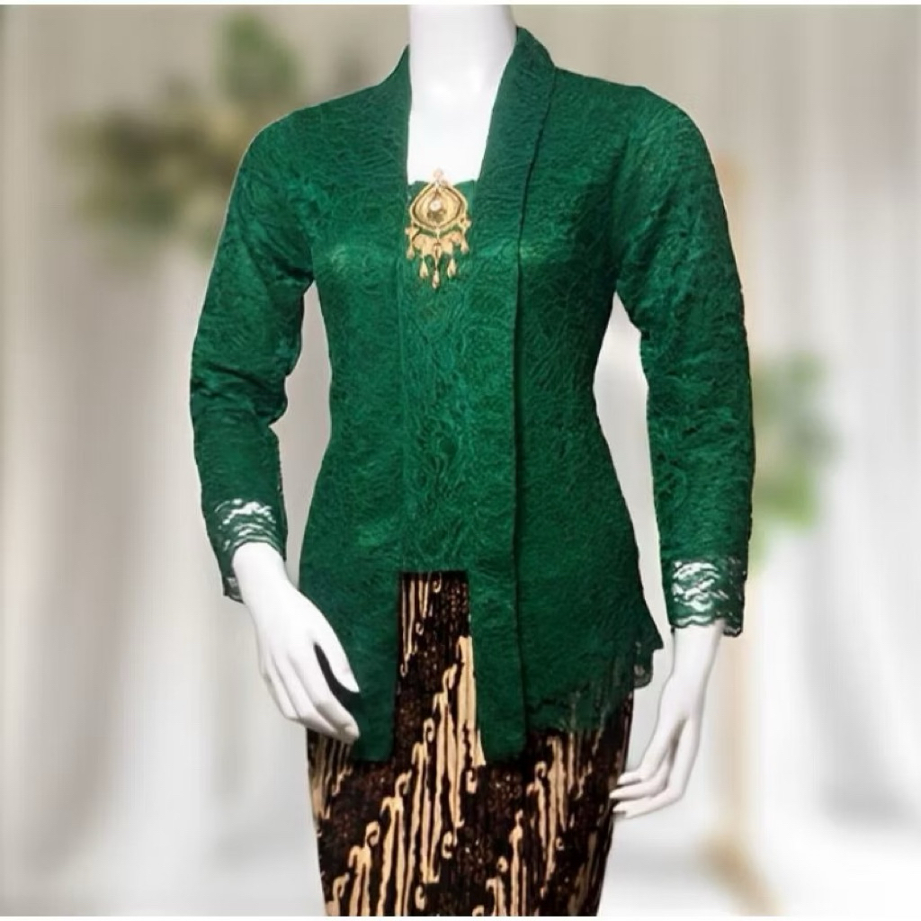 Atasan Kebaya Brokat Kutubaru Modern dengan Bahan Beukat Premium Nyaman, Seragam Pesta Kebaya Pendek