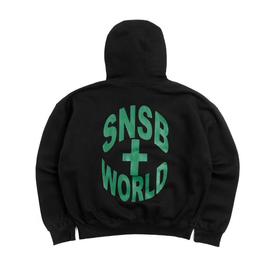 (100%ORIGINALS) SIZE M | BRAND NEW | SNSB WORLD | CLASIC BLACK | HOODIE SNSB ROAD MATCHA | SORRYNOTS