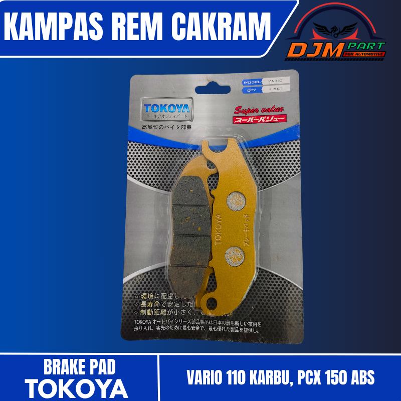 TOKOYA Kampas Rem Depan Vario 110 Karbu PCX 2019 ABS