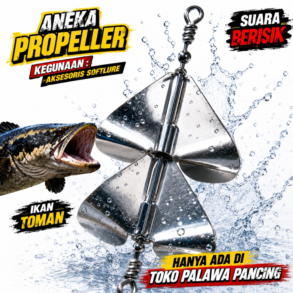 Baling baling / Propeller Untuk Softlure lure toman gabus