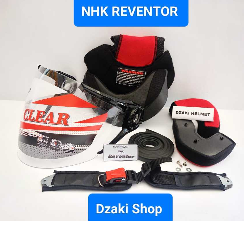 PAKET SPAREPART HELM NHK REVENTOR. BUSA HELM NHK REVENTOR + KACA HELM NHK REVENTOR + LIS KARET + TAL