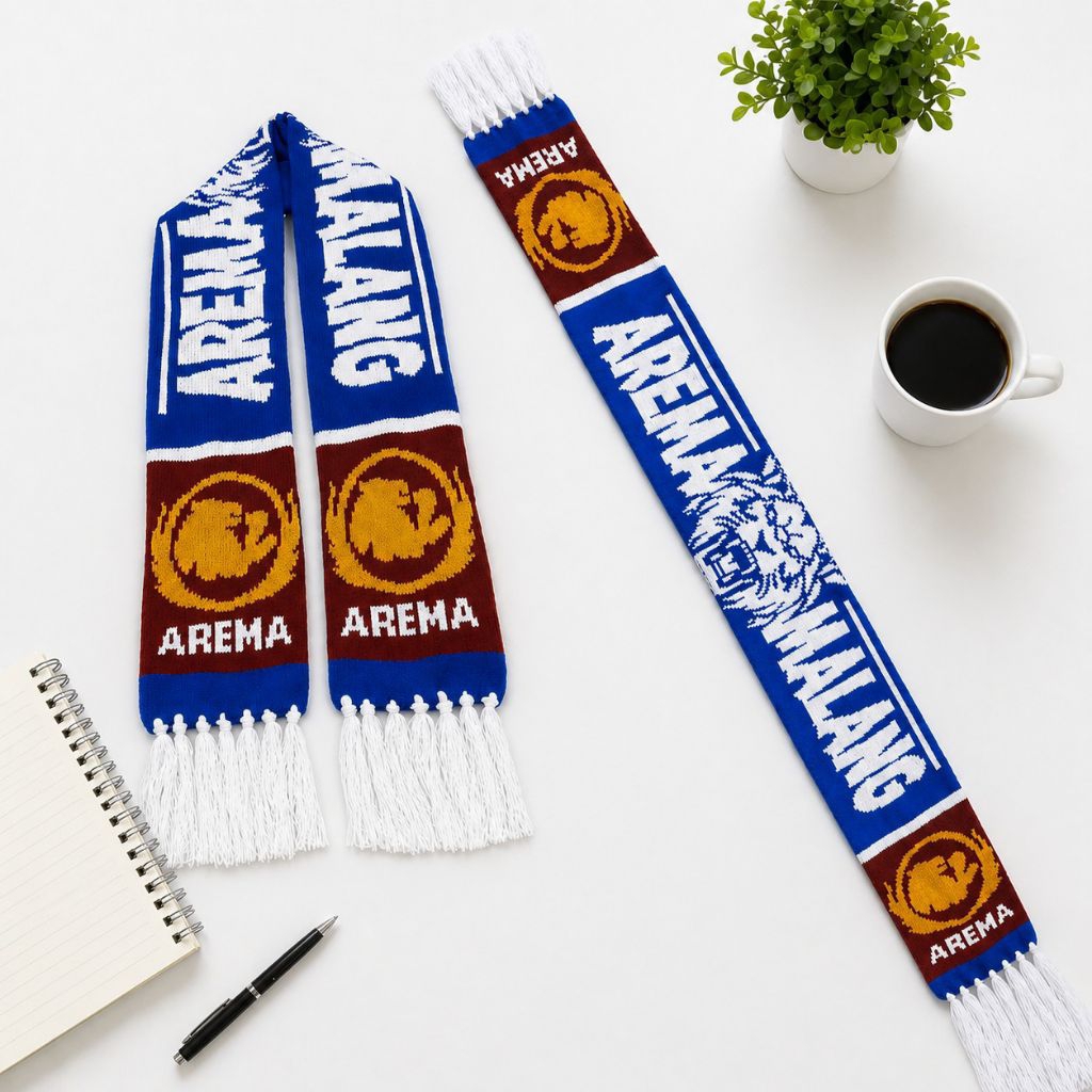 Syal Rajut AREMA MALANG Manual / Syal Arema Malang Rajut Manual