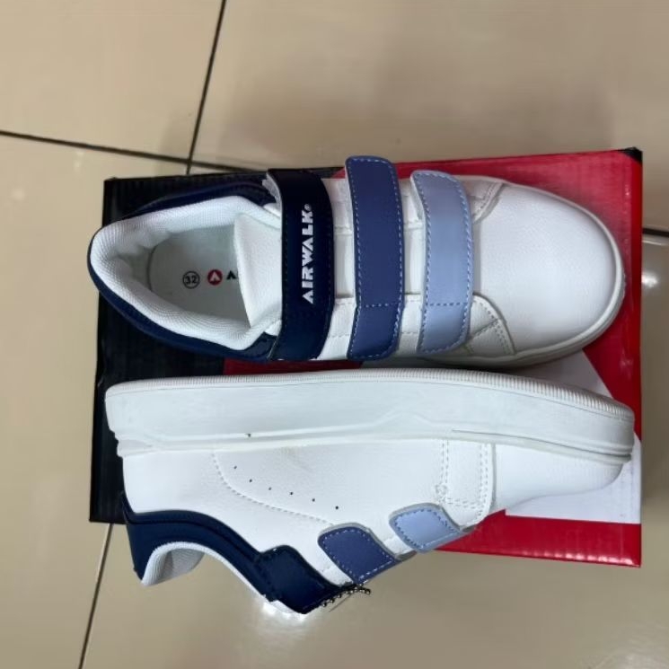 AIRWALK SEPATU KASUAL  ANAK PRIA ORIGINAL_WHITE BLUE