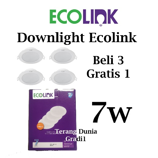 Downlight Ecolink 7w Ecolink 7w Donled LED Ecolink 7w Paket Downlight Paketan Ecolink 7w Downlight L