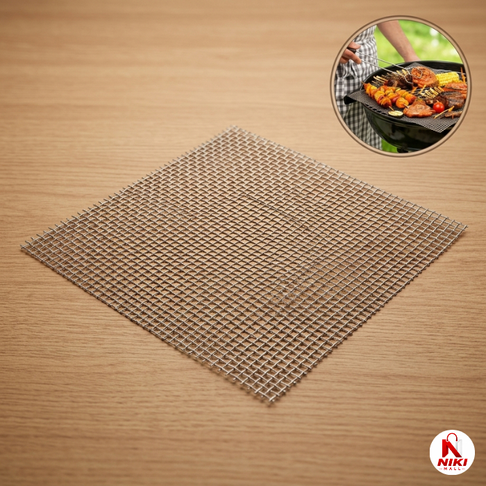 BLife Alas Panggang BBQ Anti Lengket Jaring Grill Mat Tahan Panas Serat Kaca Teflon Panggangan Dagin