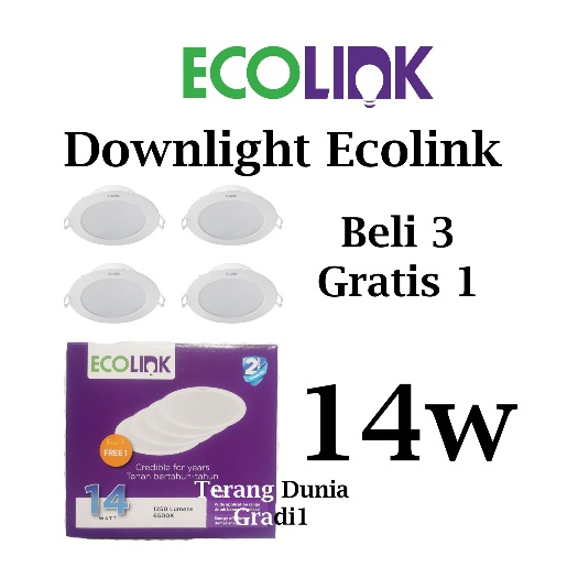 Downlight Ecolink 14w Ecolink 14w Donled LED Ecolink 14w Paket Downlight Paketan Ecolink 14w Downlig