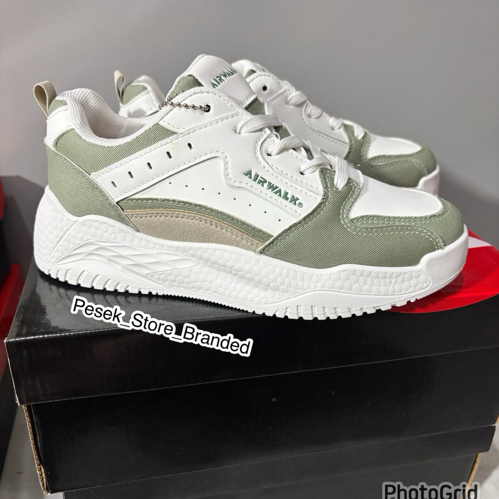 sepatu airwalk wanita dryden Putih hijau size 37 saja original