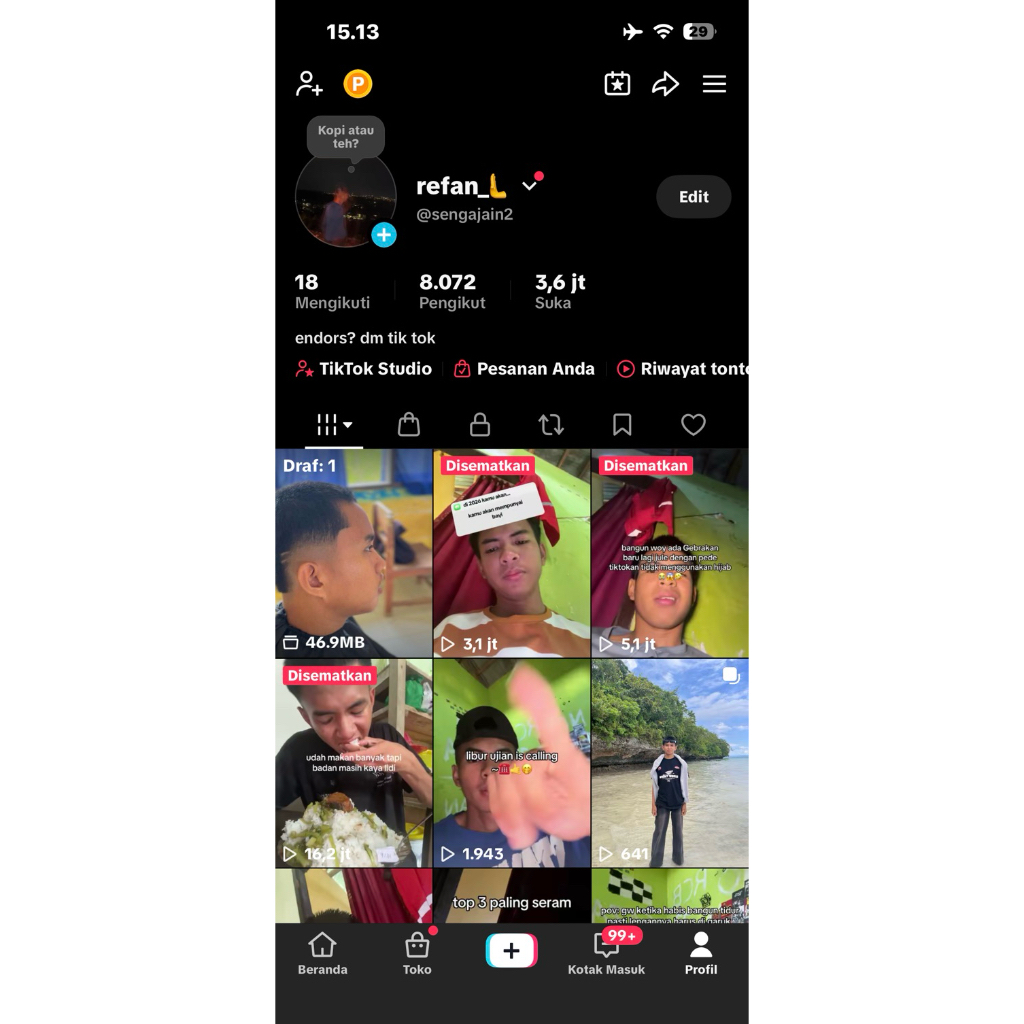 akun tik tok