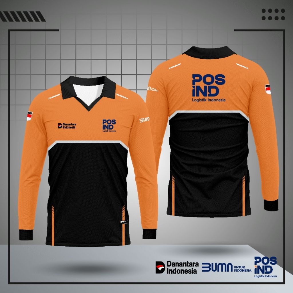 allsport jersey baju jersey kerah retro agen pos indonesia full printing lengan panjang