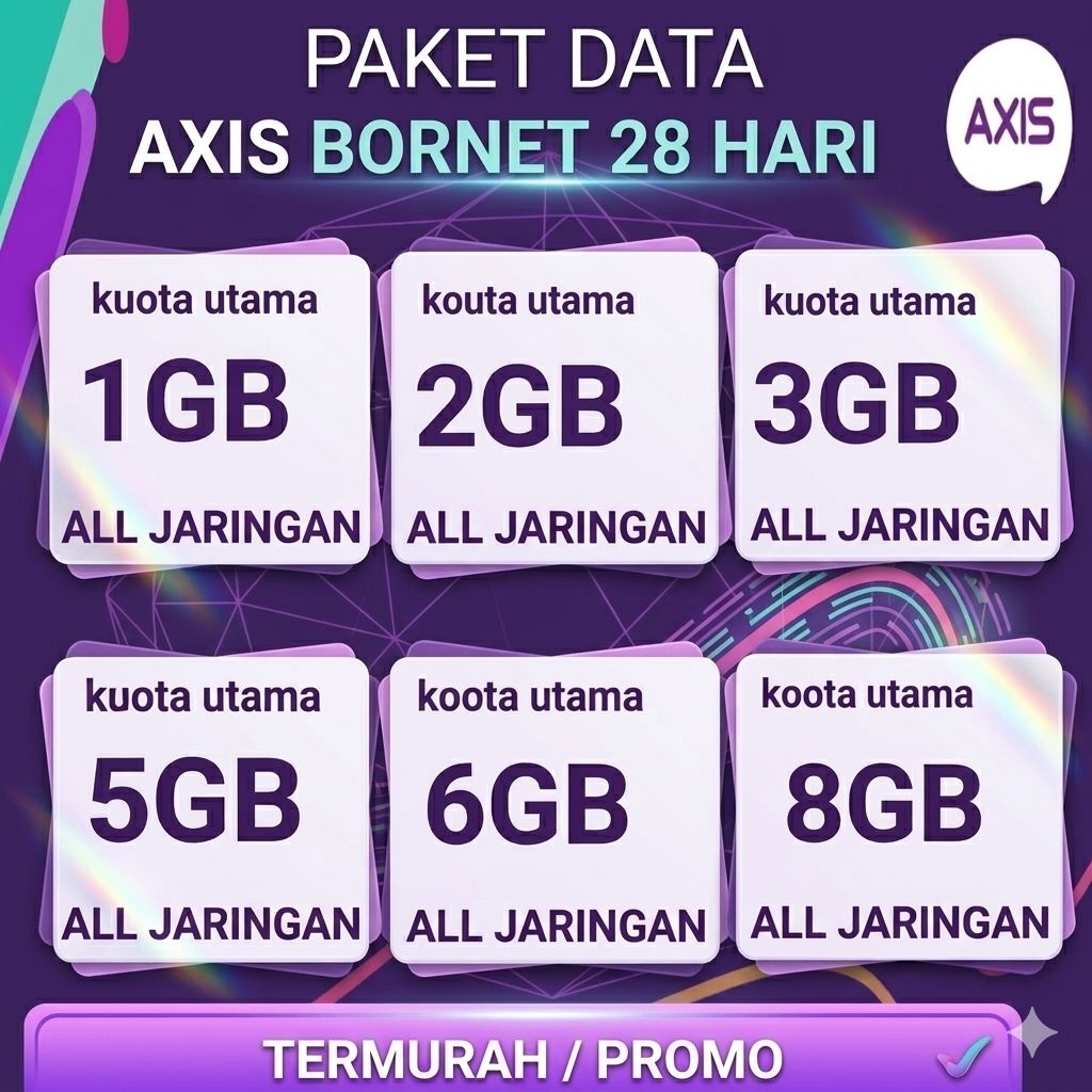 PROMO PAKET DATA/ KOUTA INTERNET AXIS BORNET