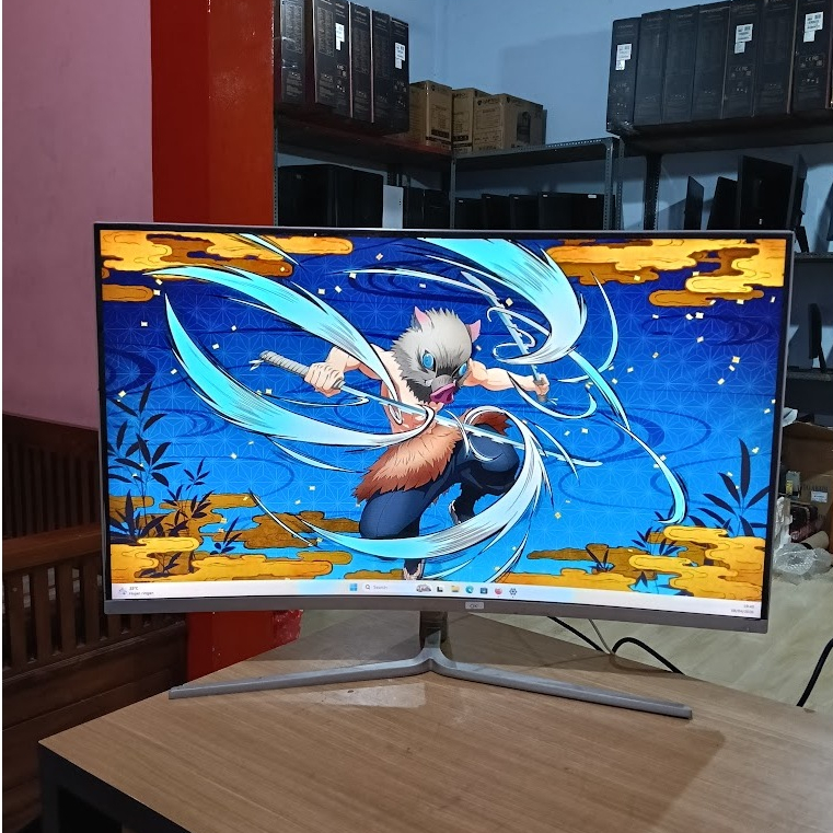 Monitor LED 32 inch VIEWSONIC layar Curved | Cekung - Monitor Gaming 32 inch seken normal