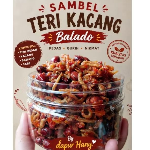Sambel teri Medan kacang balado/teri Medan kacang balado crispy. 250gram