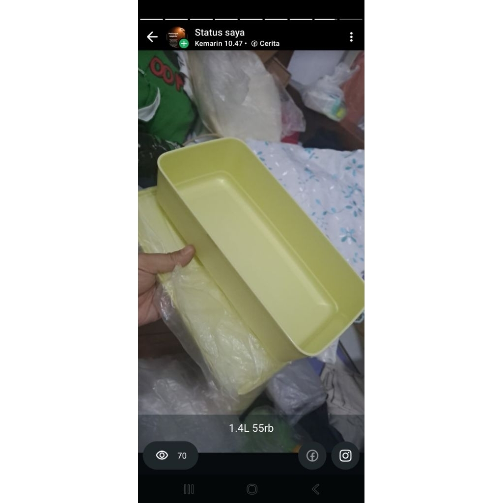 pak n store tupperware original wadah lauk persegi panjang