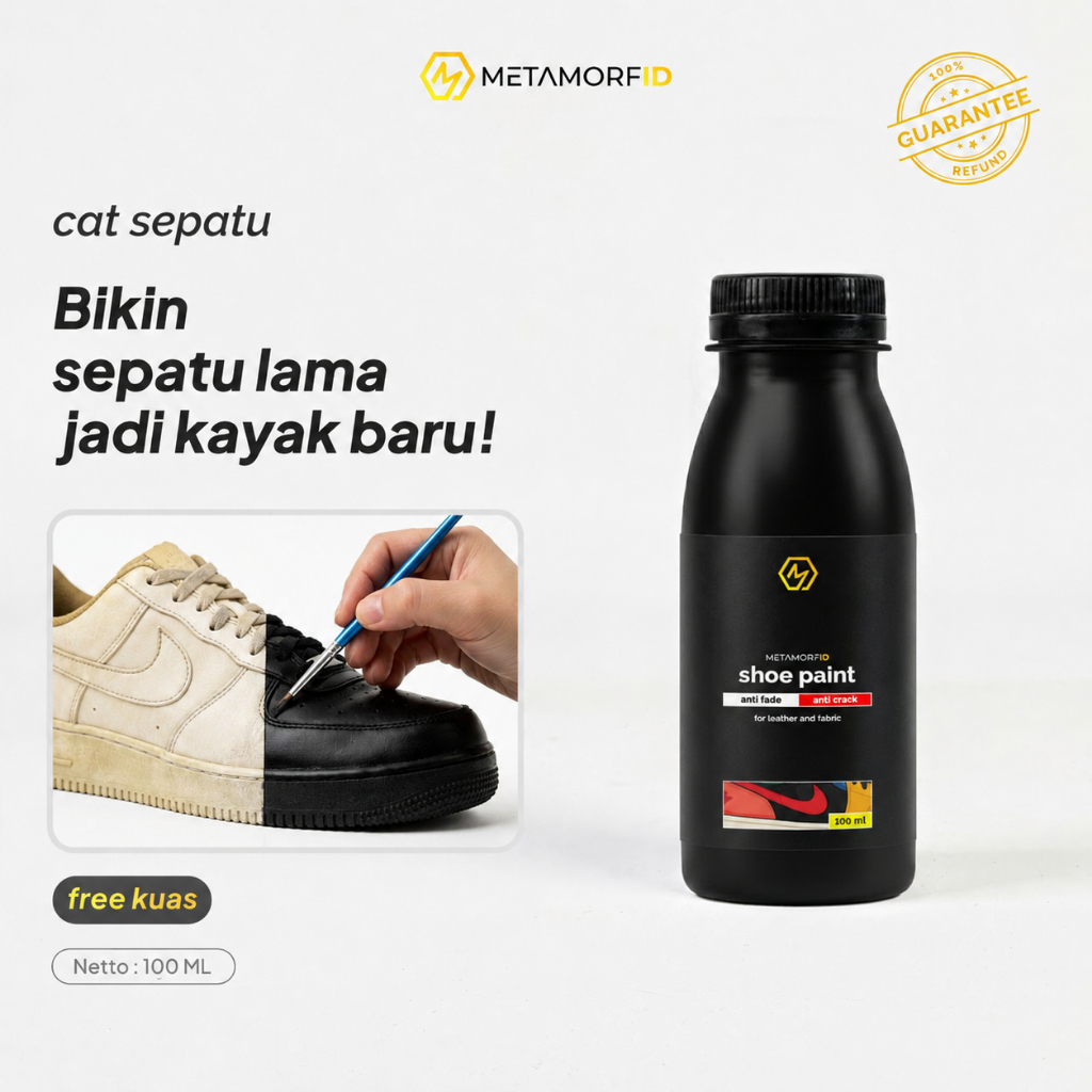 Metamorfid Cat Sepatu Kanvas / Kulit Permanen 100ml
