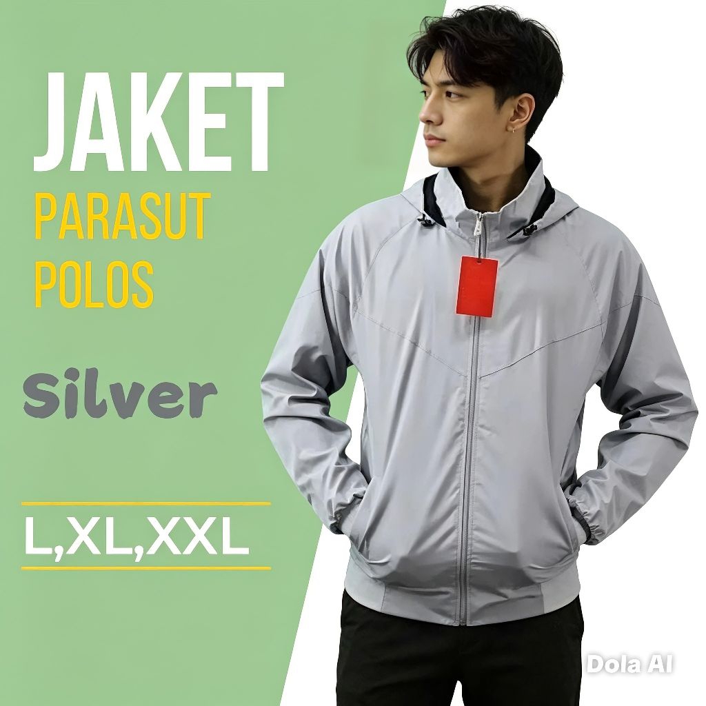 Bisa COD/jaket Parasut bordir Running sport Olahraga joging Original Pria Wanita