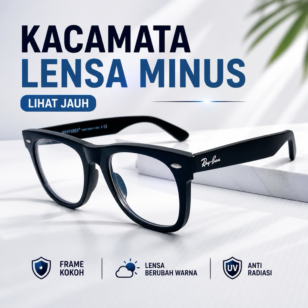 { KACAMATA PREMIUM } LENSA MINUS PHOTOCROMIC BLUECROMIC ANTI RADIASI | KACAMATA KEKINIAN VIRAL