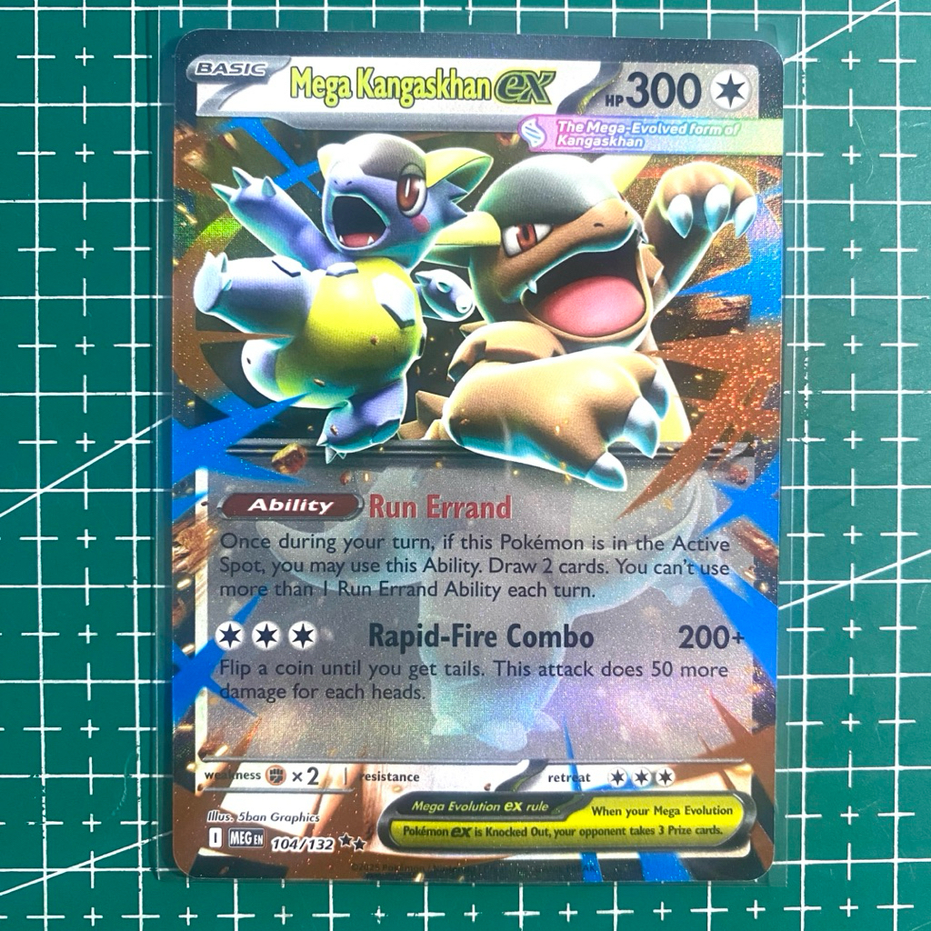 Mega Kangaskhan ex RR Holo Mega Evolution 104/132 Pokemon Card English Original - Kartu Pokemon Baha