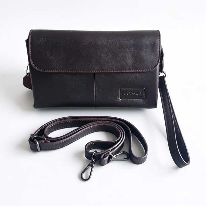 COSSET - Tas Tangan Pria Kulit Asli Clutch Handbag Kulit Asli 203