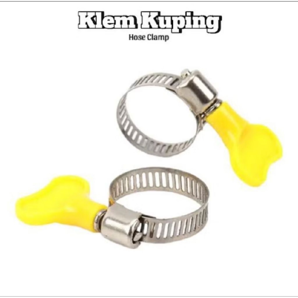 Klem selang kuping kuning / klem selang gas selang air 5/8" 3/4"