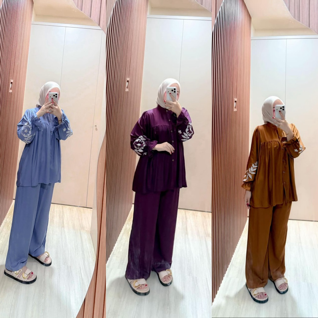 OneSet Bordir Premium//OneSet Polos Bordir//Oneset Mia Gallery
