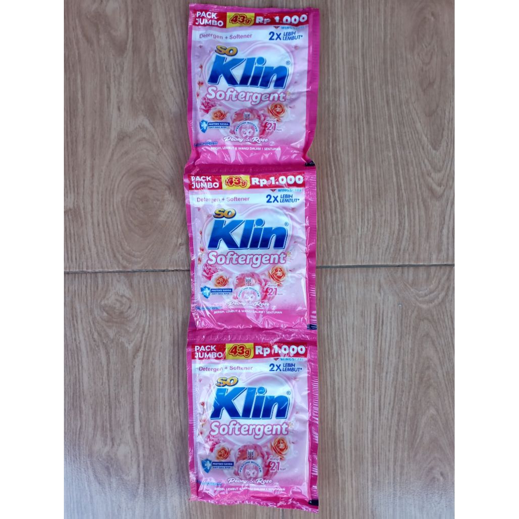 [3PCS] Soklin PK Detergen Bubuk 1000 3pcs / Soklin Bubuk Deterjen 1000an 3biji - K2RNY
