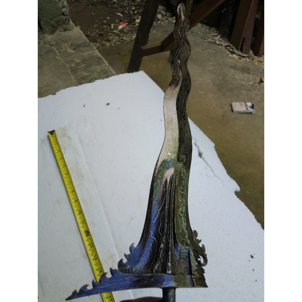 bilah keris bali 40 cm luk 9 garap standart (ST7)