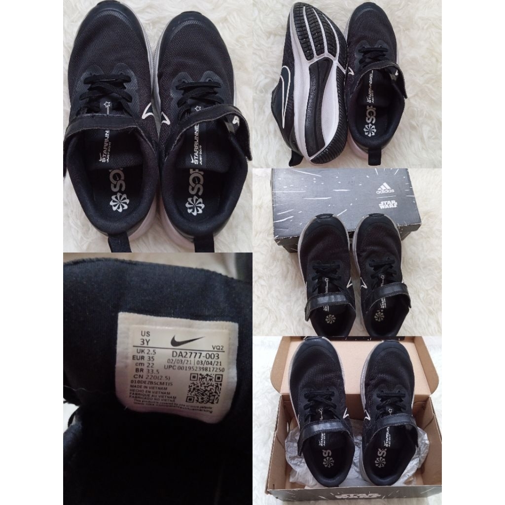 Preloved Sepatu Anak Cewek Adidas Frozen Ukuran 34, Cowok F50 League In J Ukuran 33, Cowok Nike Star