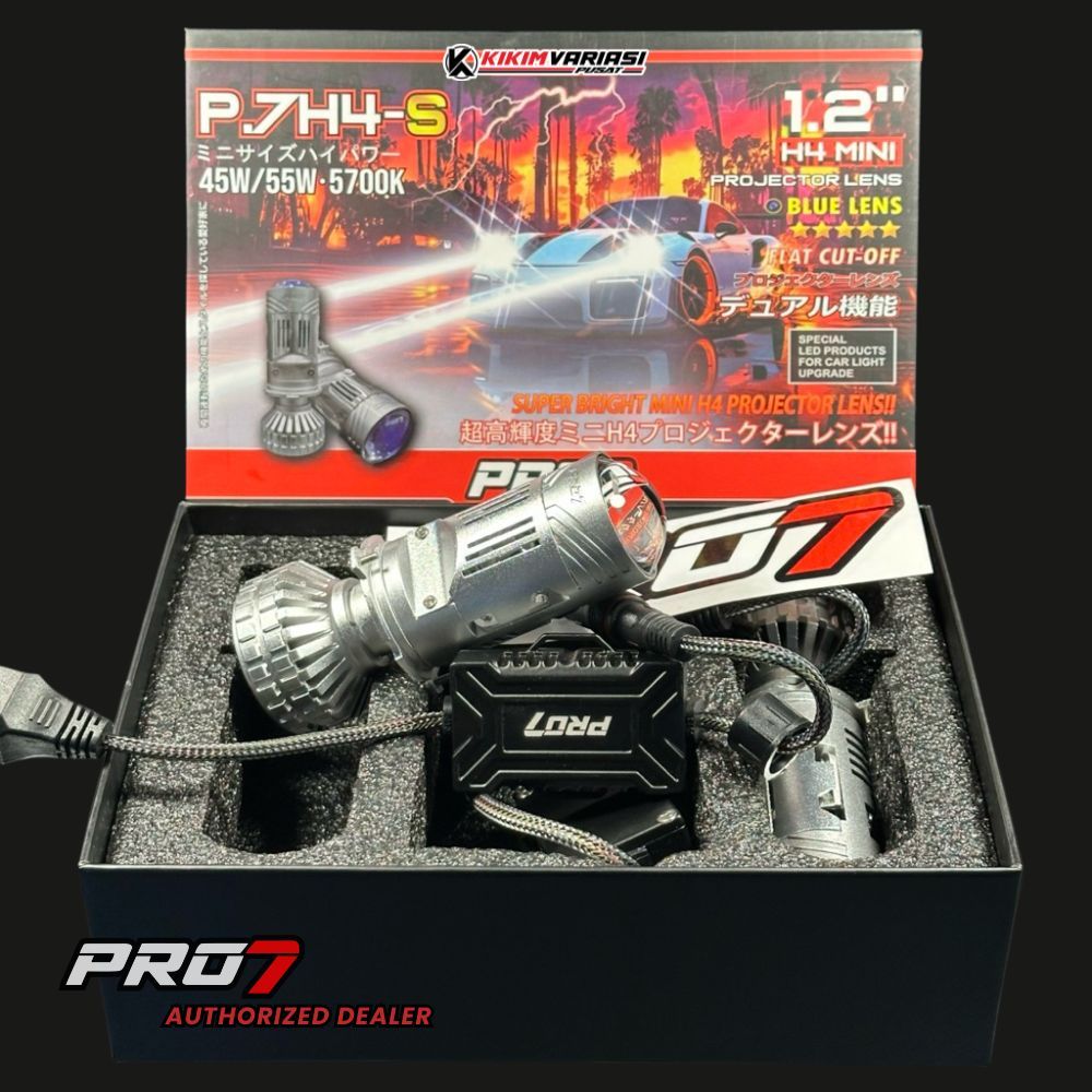 Mini Biled Pro7 P.7H4-S / P7H4S | PnP H4 Lampu Mobil / Motor Semi Laser 45W/55W 5700K