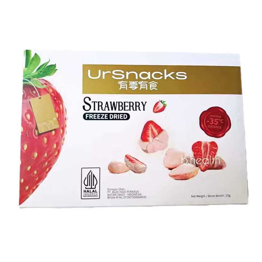 TYL Ursnacks Strawberry Freese Dried Kemasan Box Chocolate Strawberry