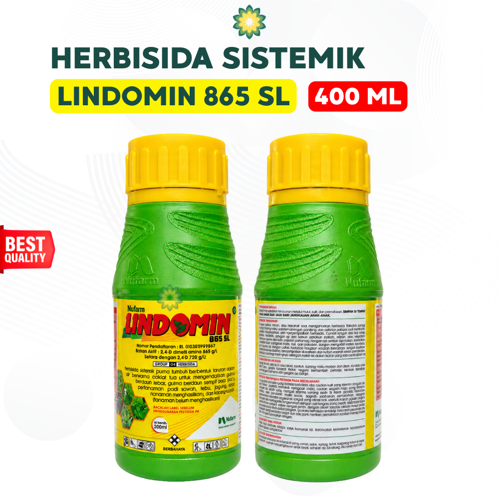 Lindomin 865 SL Herbisida Sistemik 400ml - Obat Rumput Padi & Jagung Ampuh