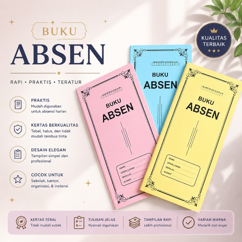 Buku Absen Siswa / Daftar Hadir Kelas