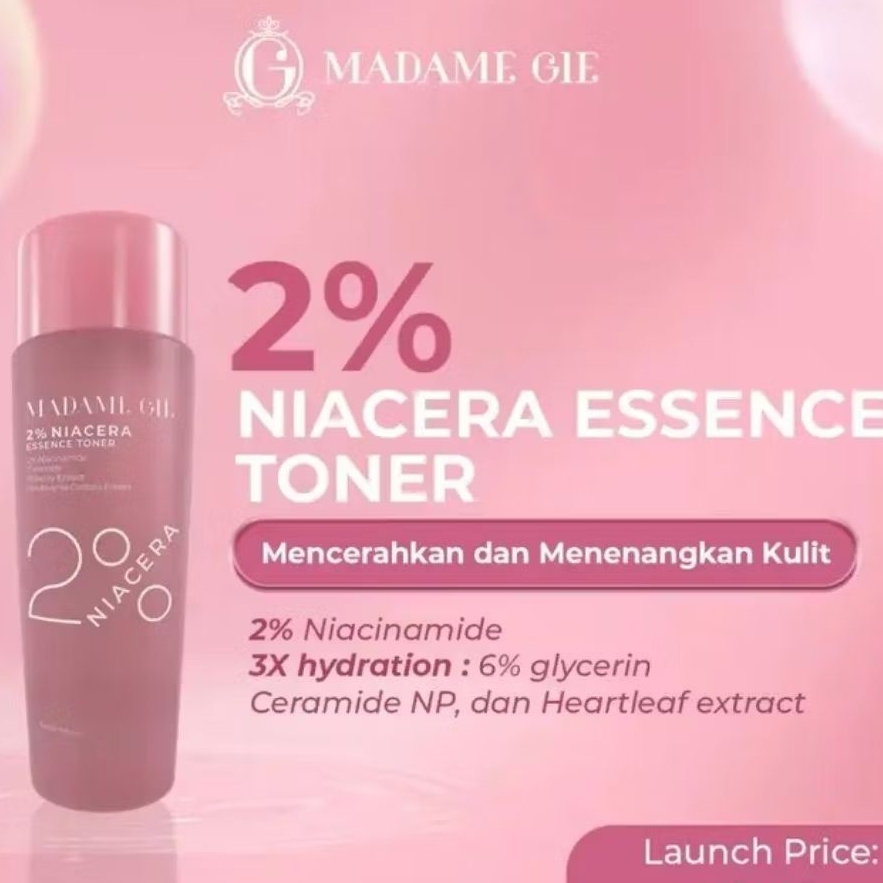 Toner essence madame gie/Moisturizer Madame Gie Glow Moisturizer 5% Niacera (BARU)