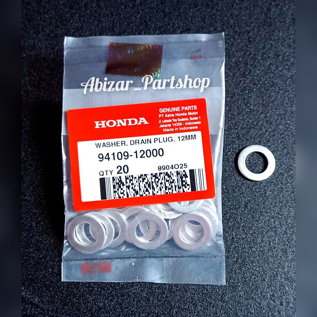 9410912000 washer drain plug 12 mm / Ring oli standar 1 pcs / Ring baut pembuangan oli mesin standar