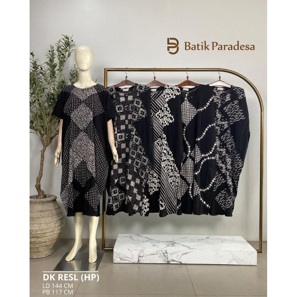 Daster Batik Pekalongan Daster Busui Daster Kalong Daster Lowo Resleting Hitam Putih All Size Batik 
