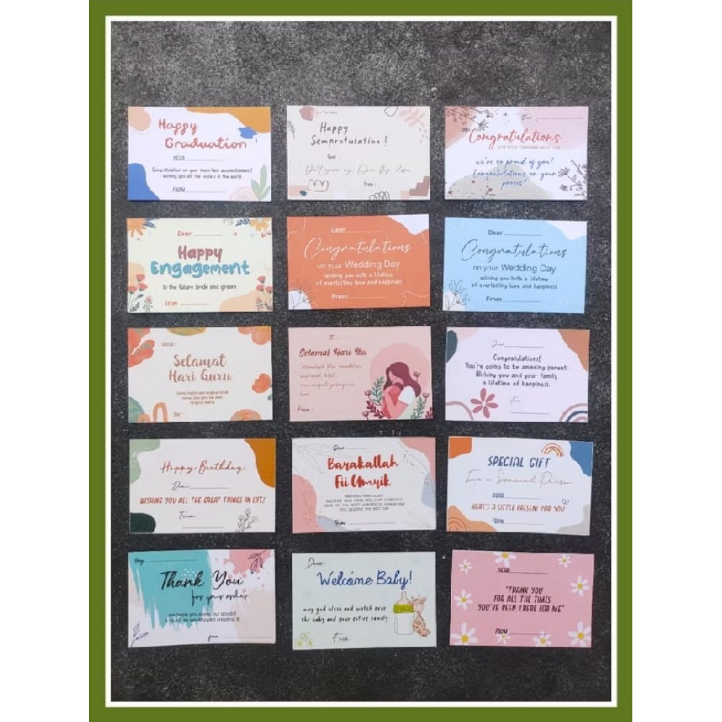 Greeting Card Kartu Ucapan Happy Birthday | Wedding | Sempro | Welcome Baby