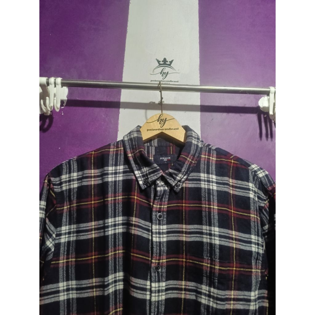 kemeja pria l FLANEL POLHAM ORIGINAL SECOND