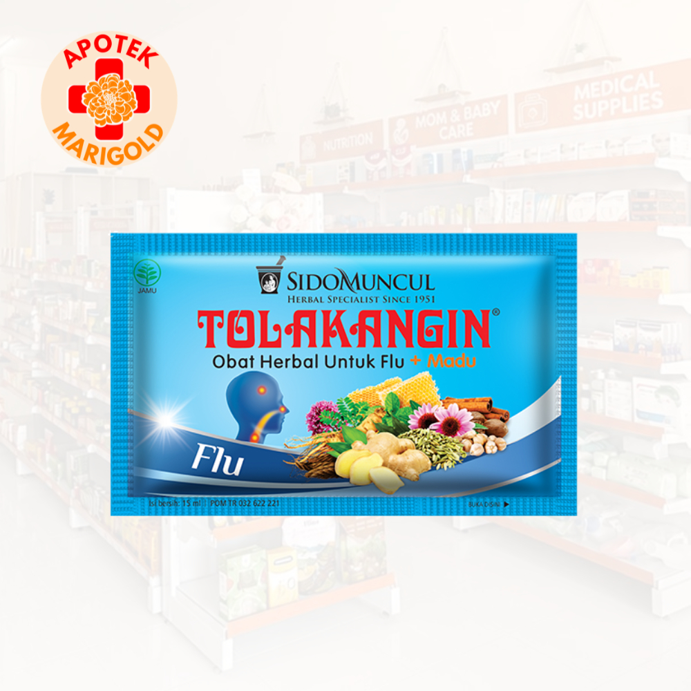 Tolak Angin Flu Cair Herbal 5 Sachet - Flu, Batuk, Demam, Pusing