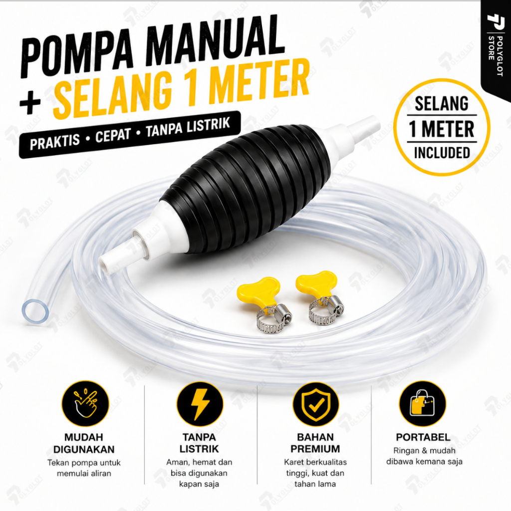 Pompa Bensin Manual Transfer Pump Alat Sedot Selang Penyedot Bensin Pompa Bensin Manual Air Solar Ol