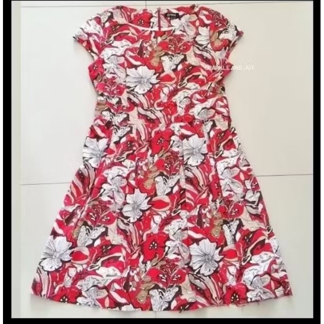 Baju Dress Bunga Abstrak Brand Eprise Original - Second Premium Things 98