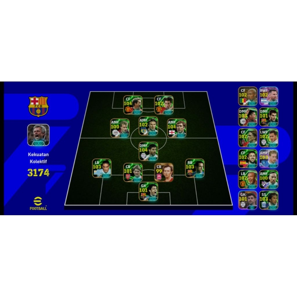 AKUN EFOOTBALL MOBILE 2025 / 2026 FULL LEGEND SKUAT BARCA PELATIH BANYAK