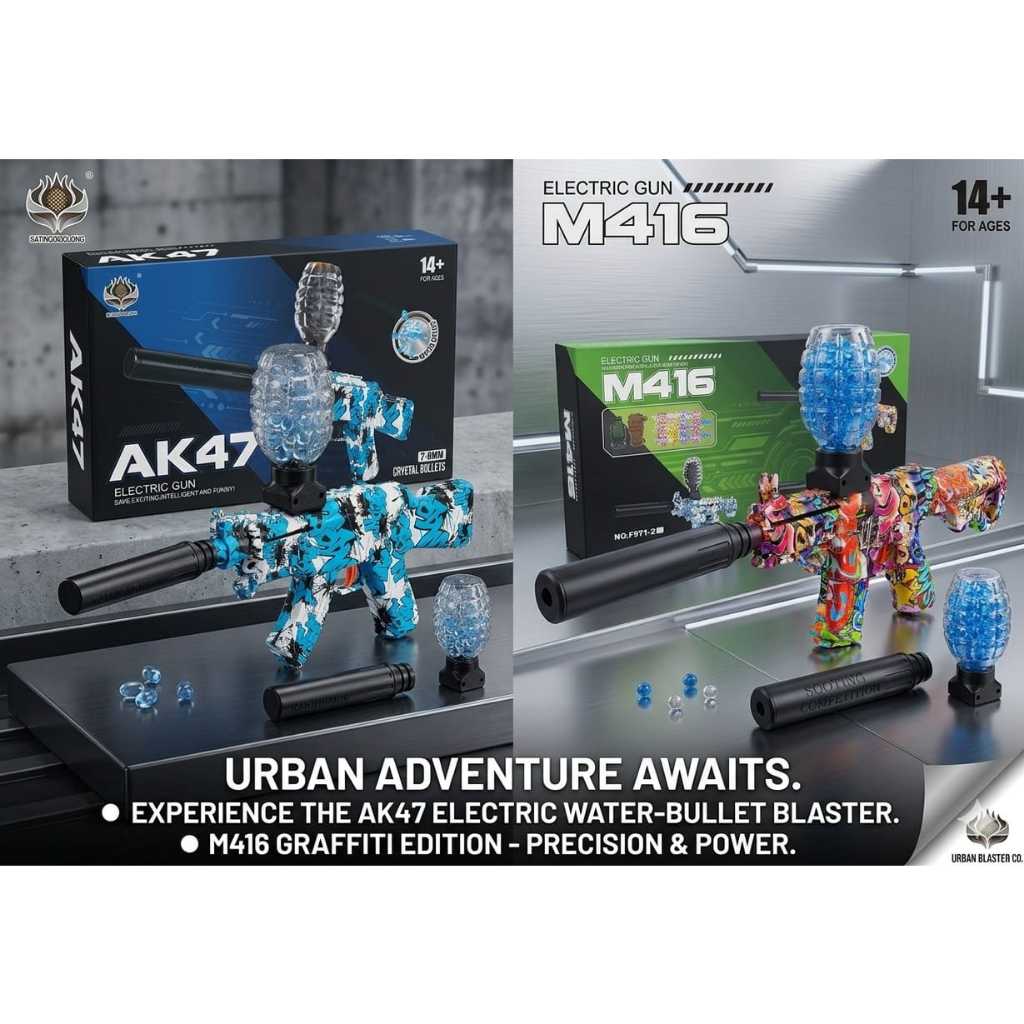 Planet Toyz - Mainan Anak Water Gel Gan Crystal AK47 dan M416