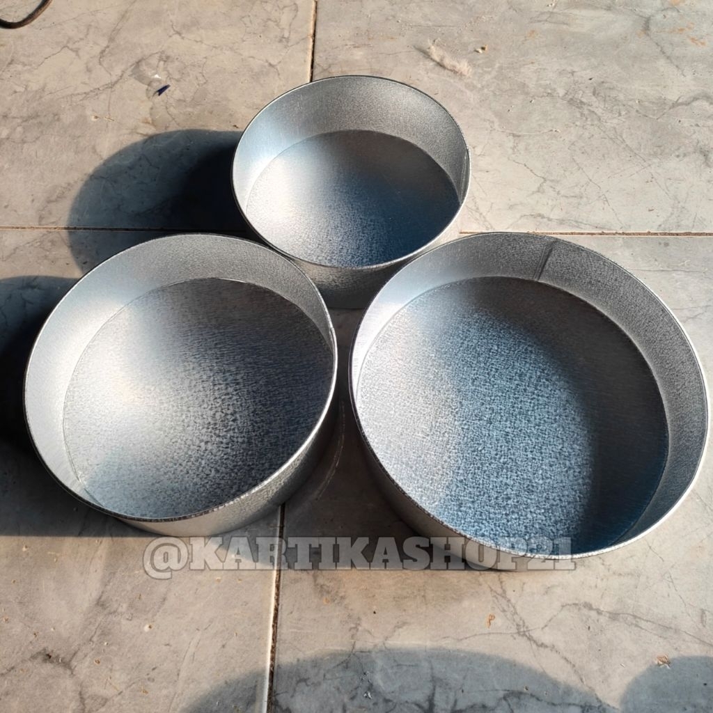 Loyang Bulat/ Loyang Kue Bolu Bulat/ Cetakan Kue Bolu Bulat Ukuran 18 20 22cm Bahan Galvalum