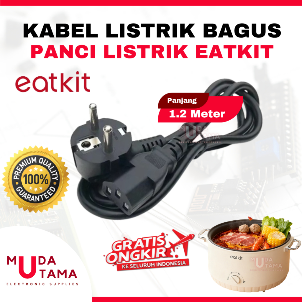 KABEL LISTRIK PANCI LISTRIK EATKIT HIGH QUALITY ANTI KORSLET | COK KABEL PANCI PORTABLE EATKIT | KAB