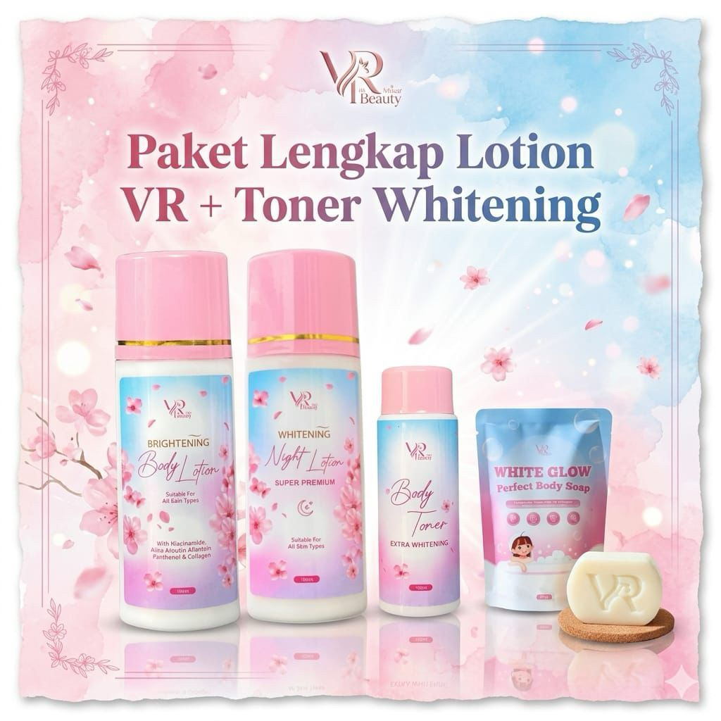 1 PAKET LOTION VR WHITENING free gift