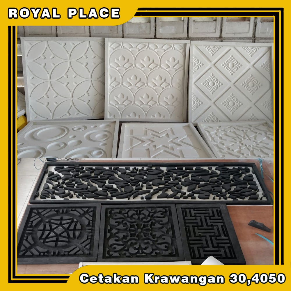 Cetakan krawangan / cetakan krawangan masjid / cetakan krawangan spon / cetakan 3D wall panel - cust